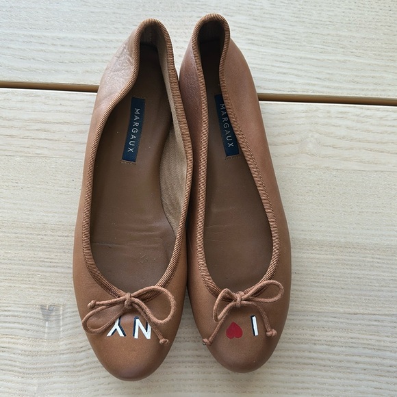 Margaux Shoes - Margaux Demi Nappa Ballet Flat- I LOVE NY hand painted.